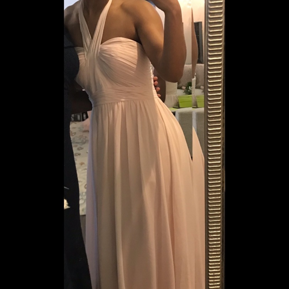 Blush pink bridesmaid dress